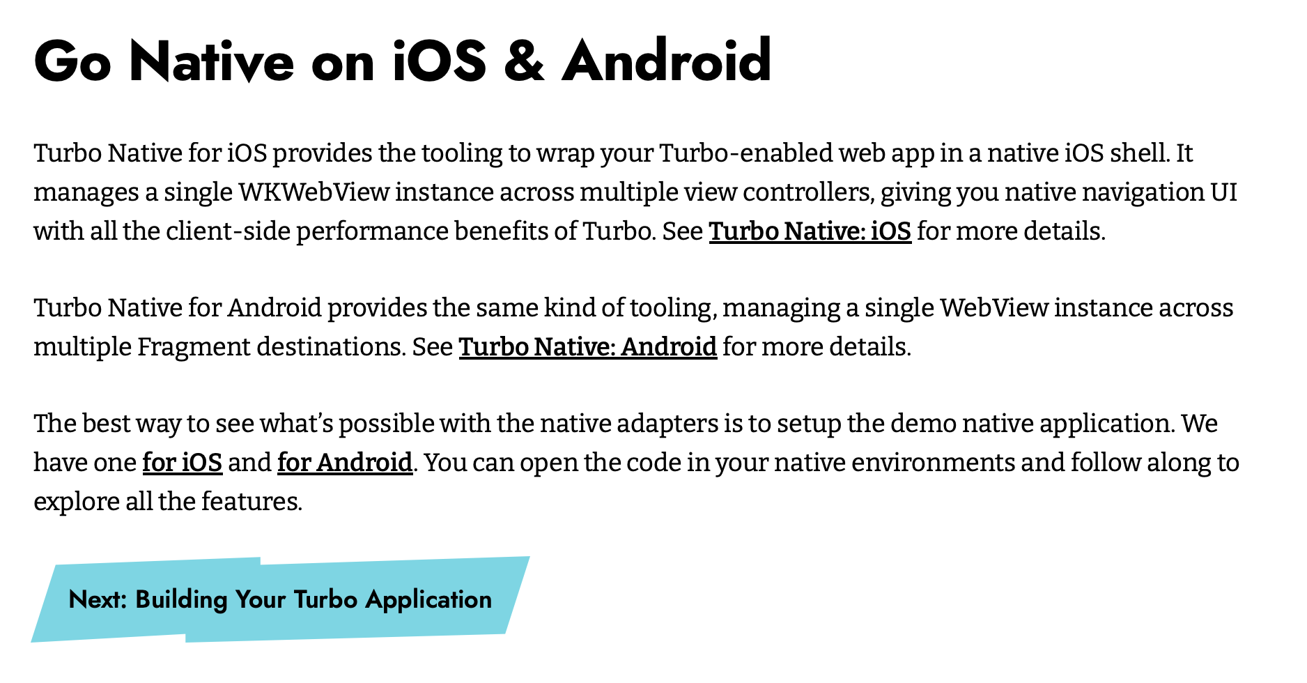 Turbo Native documentation