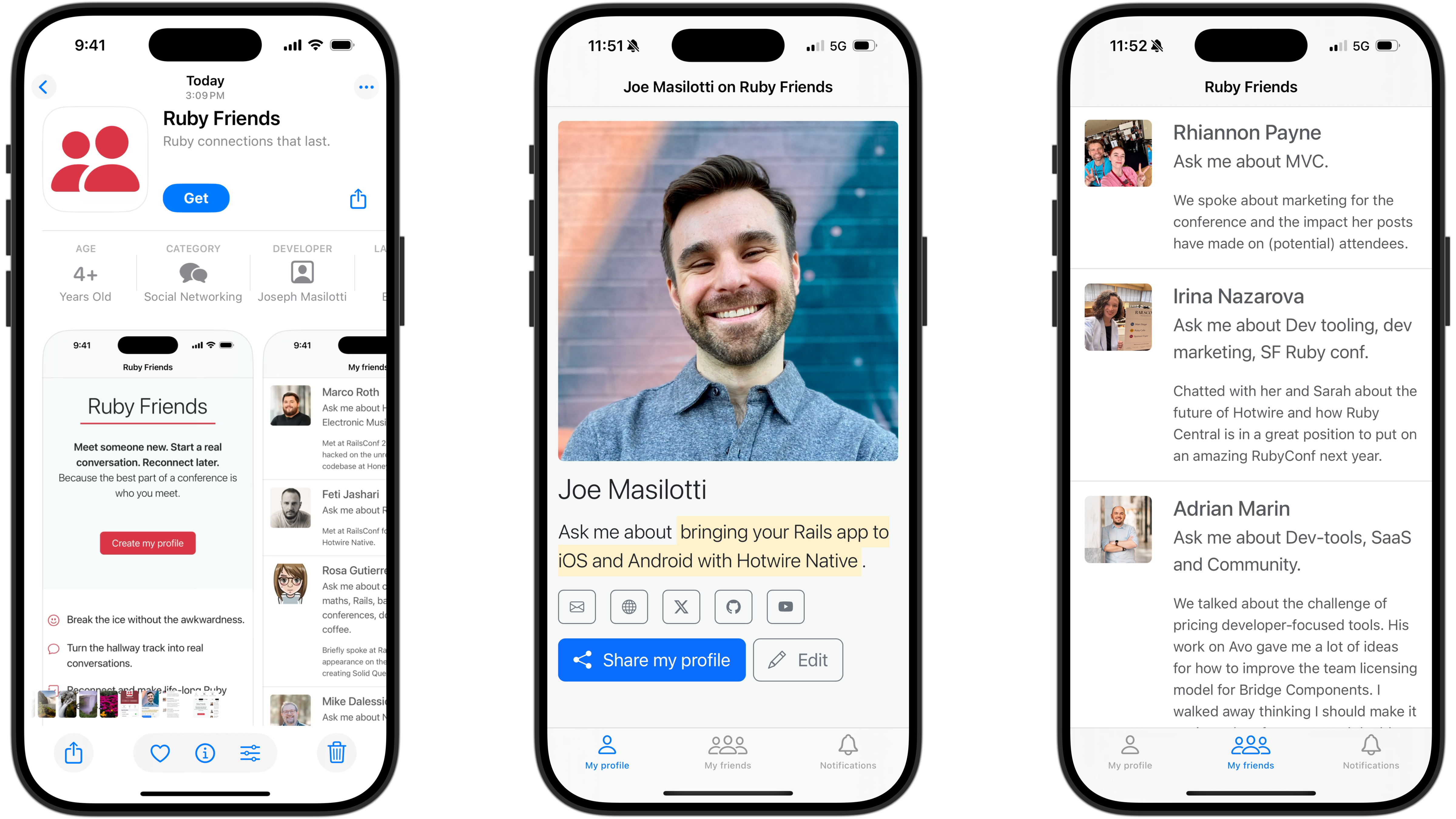 Ruby Friends app